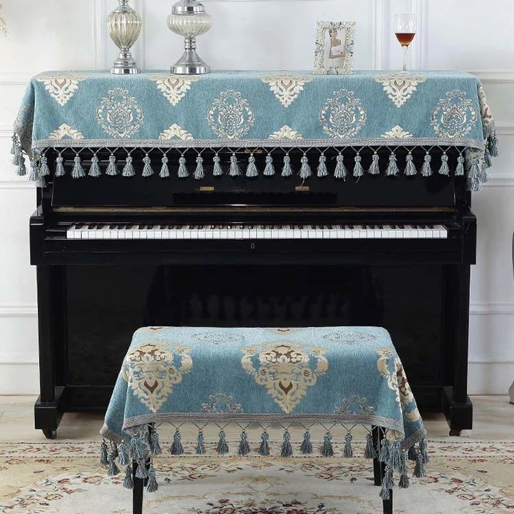 ピアノトップカバー ピアノカバー アップライト ピアノカバー シンプル 椅子カバー 刺繍 椅子カバー(140cm*90cm) ピアノカバー(200cm*90cm) トップカバー 北欧 電子ピアノカバー