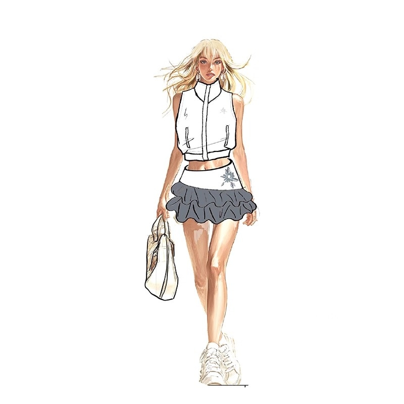 ゴルフウェア 2025 春夏 上下セット 半袖 袖なし ベスト スカート プリーツスカ 速乾 白 可愛い おしゃれ 痩せる 韓国風 レディース ゴルフスカート スポーツウェア テニスウェア