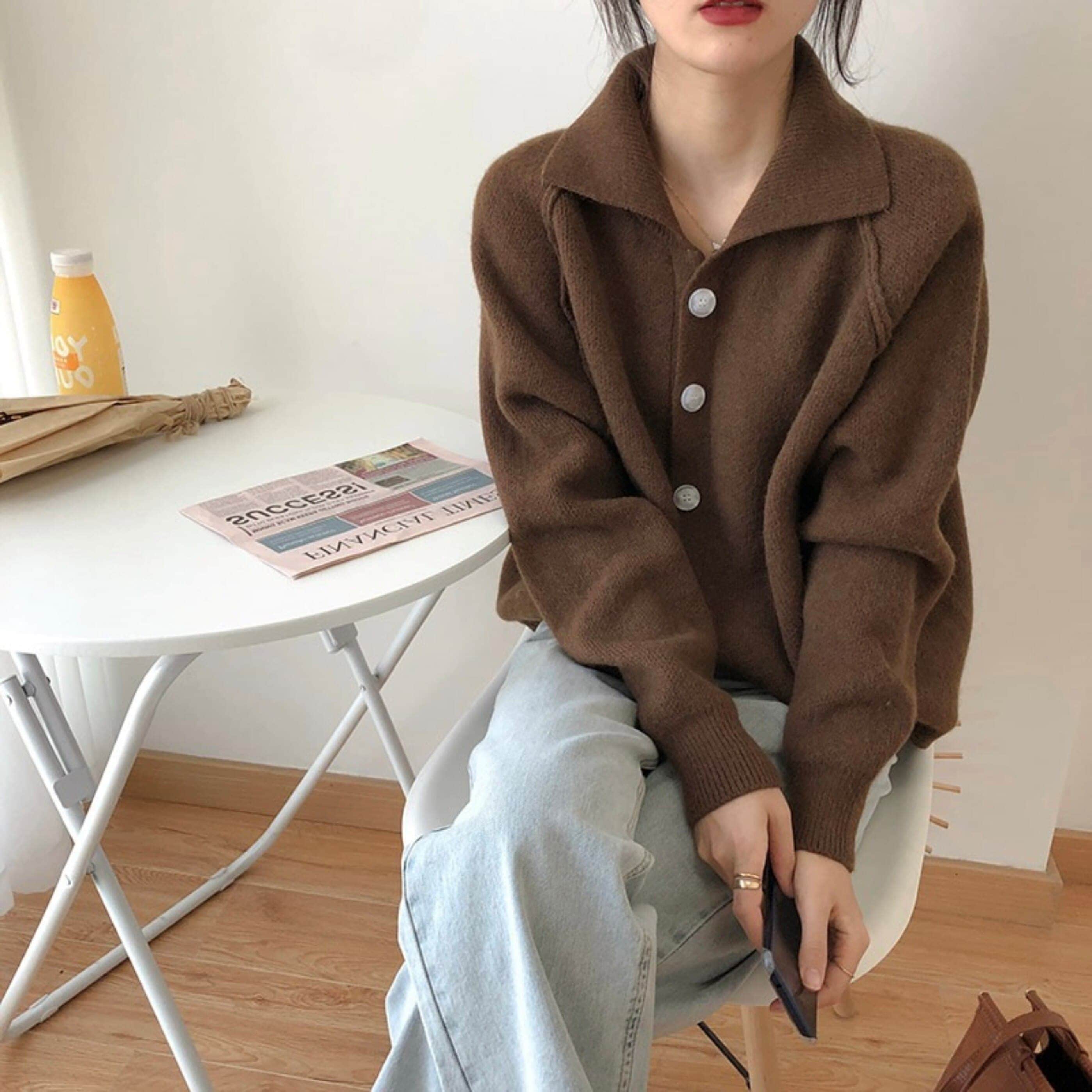 ニット　トップス セーター　プルオーバー　オーバーシルエット 長袖 厚手　裏起毛　冬　秋 Vネック　タイト　スリム　ふわふわ　もこもこ　キレイ目　大人可愛い　おしゃれ　カジュアル　エレガント　韓国