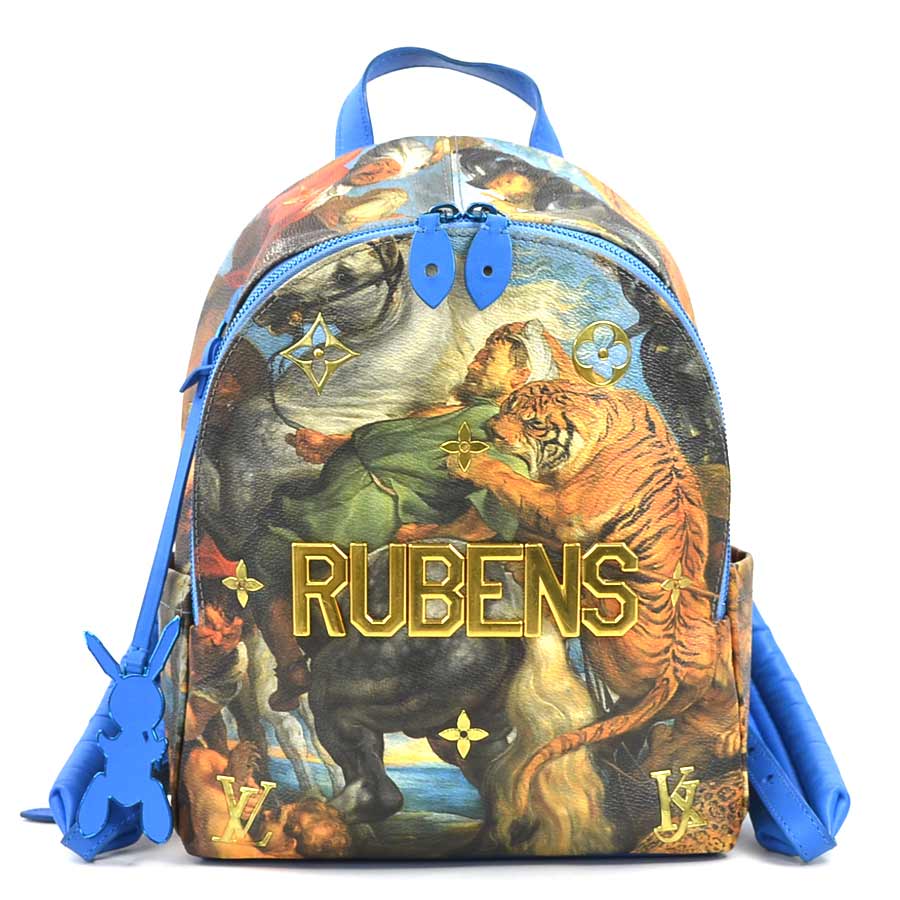 ルイ ヴィトン LOUIS VUITTON リュック MASTERS RUBENS パームスプリングス PVC ブルー/マルチカラー レディース M43335 e60338a