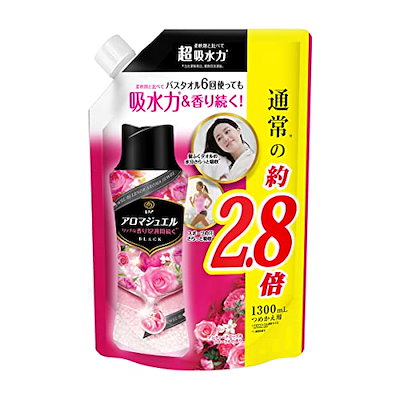 他サイト： レノア ハピネス アロマジュエル 香り付け専用ビーズ アンティークローズ&フローラル 詰め替え 大容量 1,300mLの商品画像