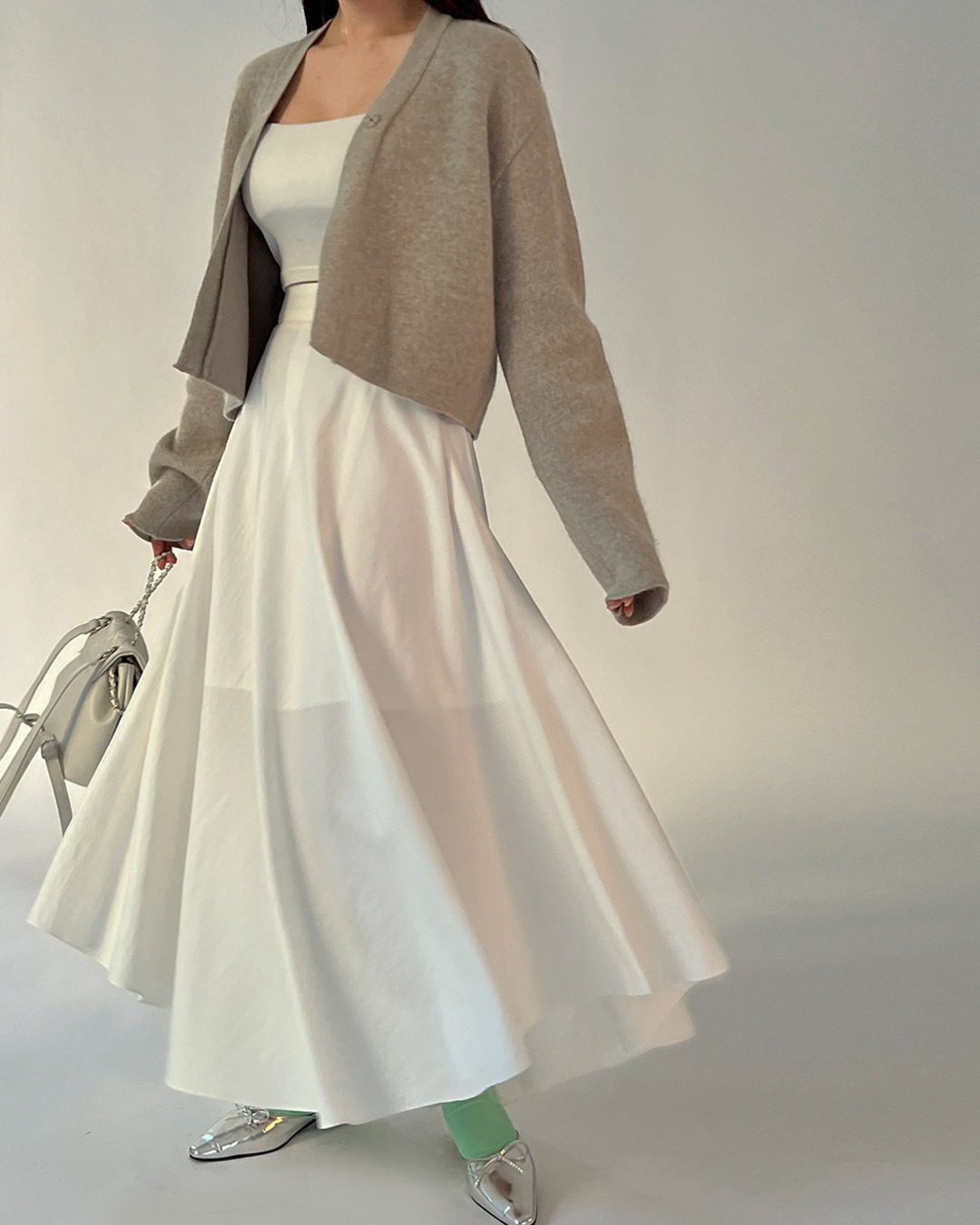 MAYBINSフレアロングスカート韓国ファッション レディース