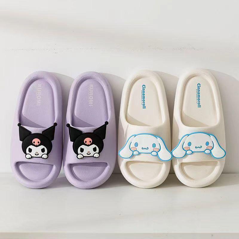 【メガ割】スリッパ シナモロール 室内 室外 クロミ マイメロ 夏用 ゴム 厚底 洗える ルームサンダル 大きい 子供 大人 水陸両用 サマーシューズ 夏 カワイイ