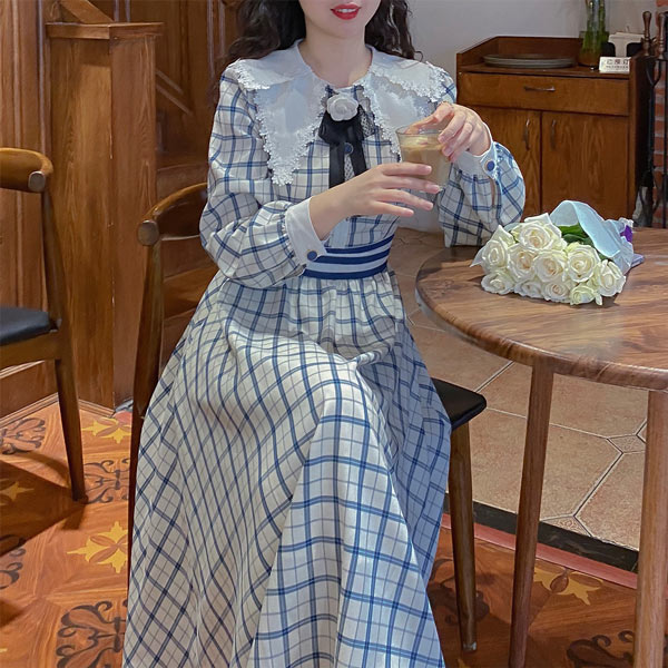 爆売り 入園式 ワンピース 格子柄フェミニンワンピース ワンピ 結婚式 卒業 上品 大人 入学式 二次会 ドレス Size M Www Pulse Orange Cm