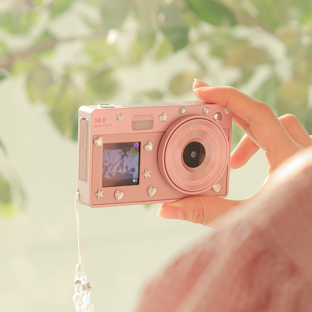 【LUODIN公式】 Y2Kレトロデジカメ 内&外デュアル画面 自撮り対応 コンパクトカメラ 簡単操作