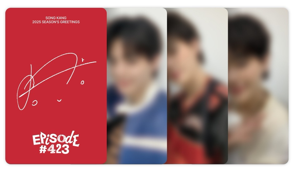 SONG KANG 2025 SEASONS GREETINGS EPISODE #423トレカフォトカード特典付き