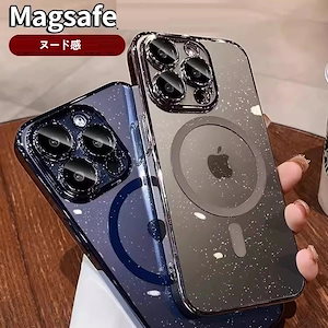 韓国 MagSafe 対応 iPhone ケース クリア ハードケース カメラ保護 透明 15 14 Pro Max Plus 13 12 11 8 SE2 SE3 ワイヤレス マグセーフ