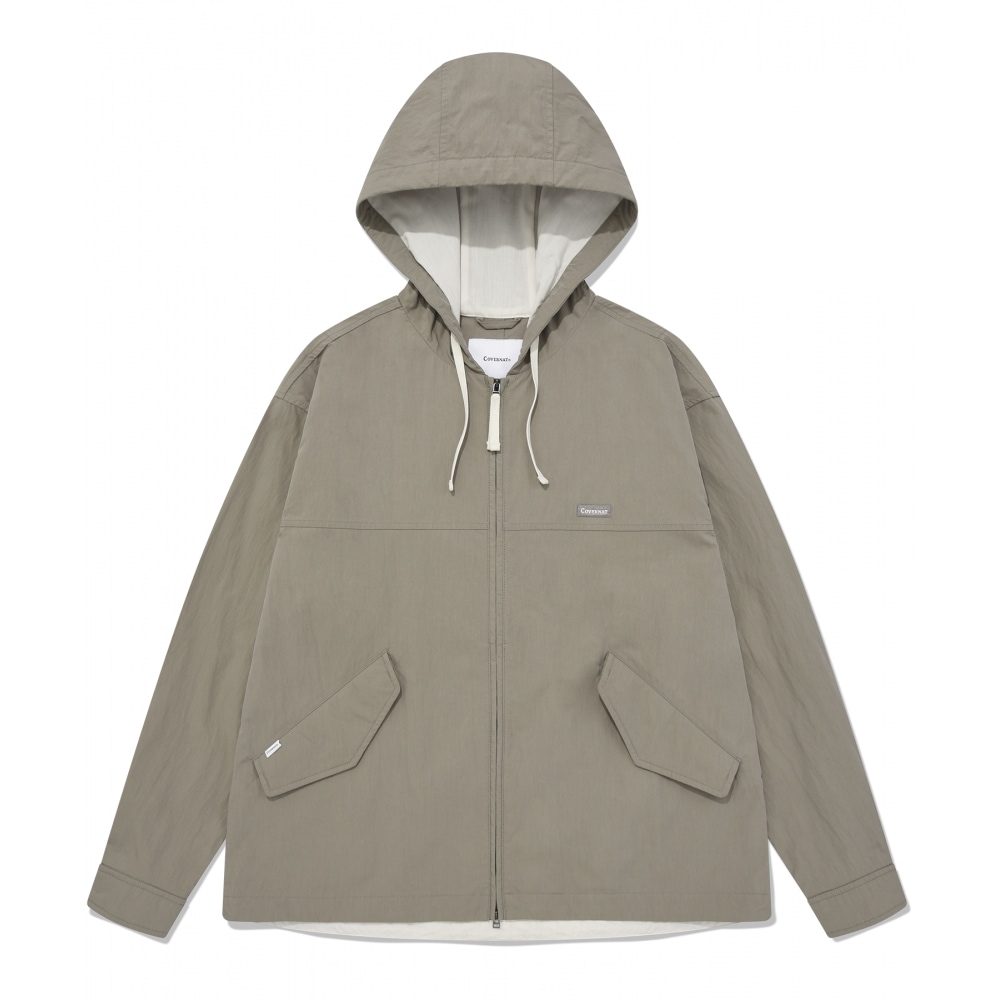 COVERNAT コットンフーディージャケットベージュ