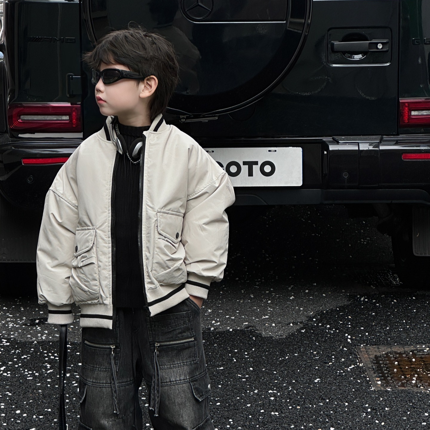 Tairu 2024 冬新作韓国スタイルボーイズファッション多用途暖かい厚みのあるミニマリストスタイルキルティングジャケット子供トレンド