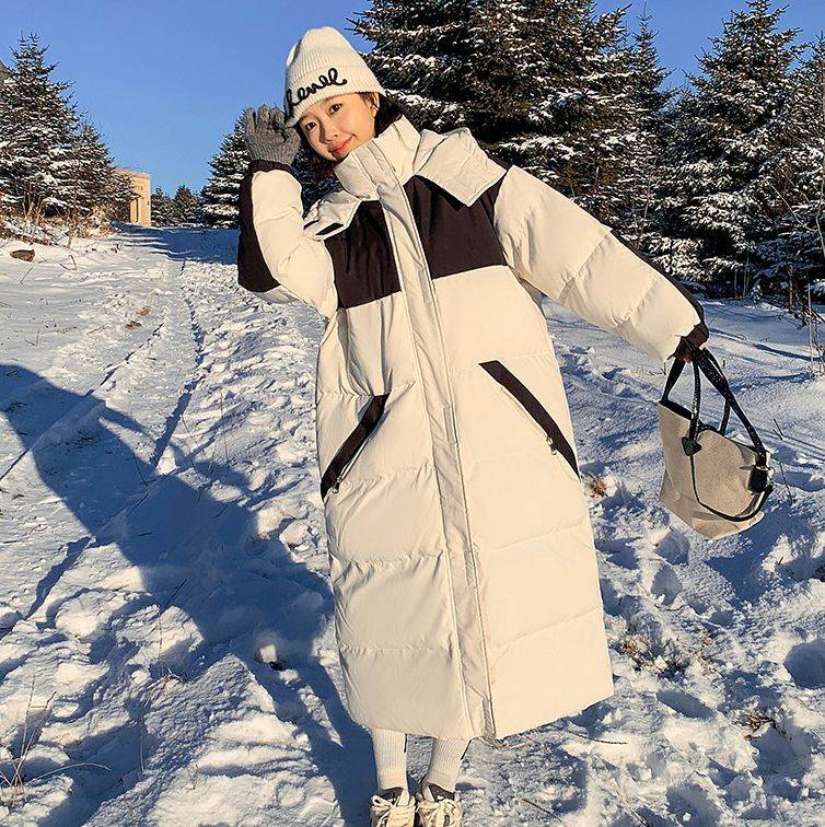 アウター レディース ベンチコート ロングダウンコート キルティングジャケット フーディ フード付き 立襟 スタンドカラー 中綿 前開き ジップアップ ポケット バイカラー 防寒 防風 大人可愛い き
