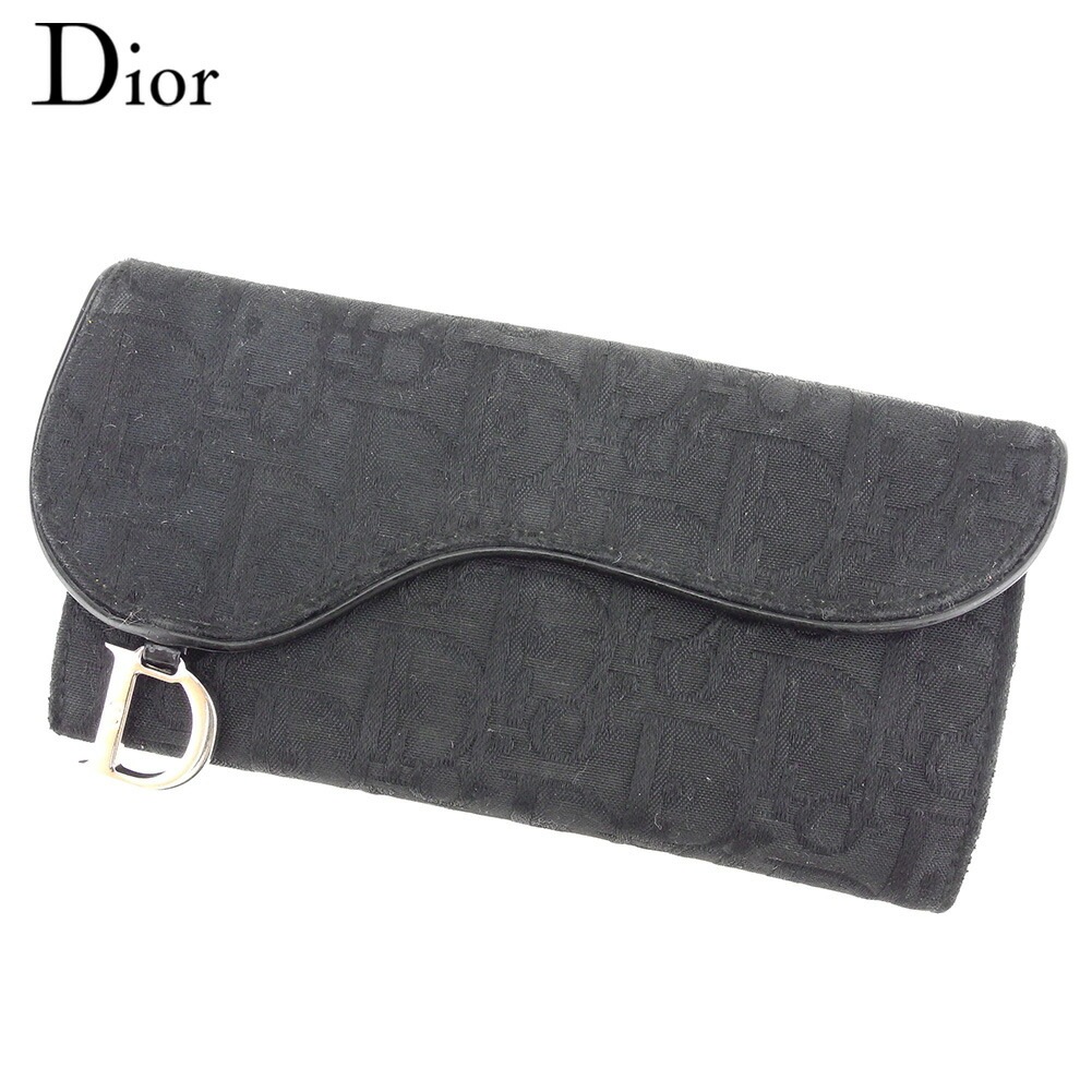 長財布 Ｗホック トロッター サドル ブラック 中古