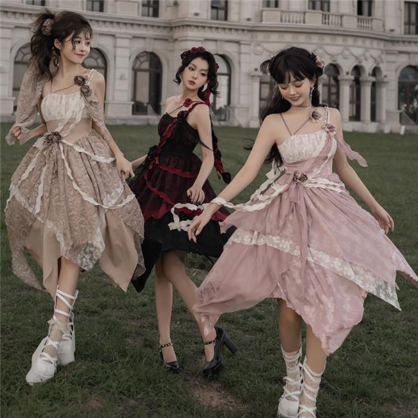 【急速出荷】ロリータ ワンピース コスプレ リボン 衣装 フルセット 仮装 コスチューム こすぷれ コス おすすめ 可愛い セクシー 大きいサイズ 大人