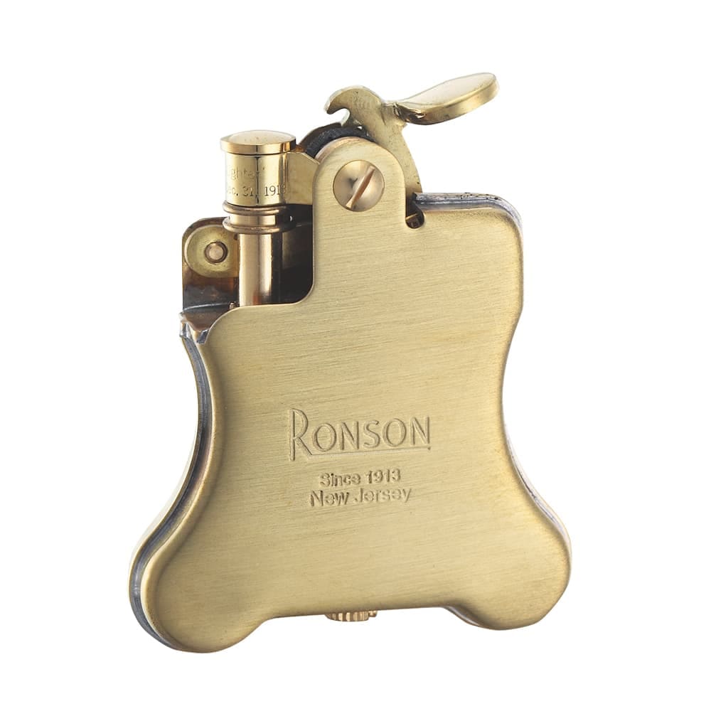 ロンソン ライター RONSON Banjo バンジョー オイルライター R01-1026 ブラスサテン ゴールド