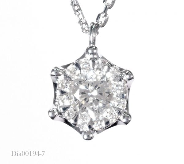 大人気 18金 天然石 ダイヤモンド ネックレス スライドボール チェーン 74