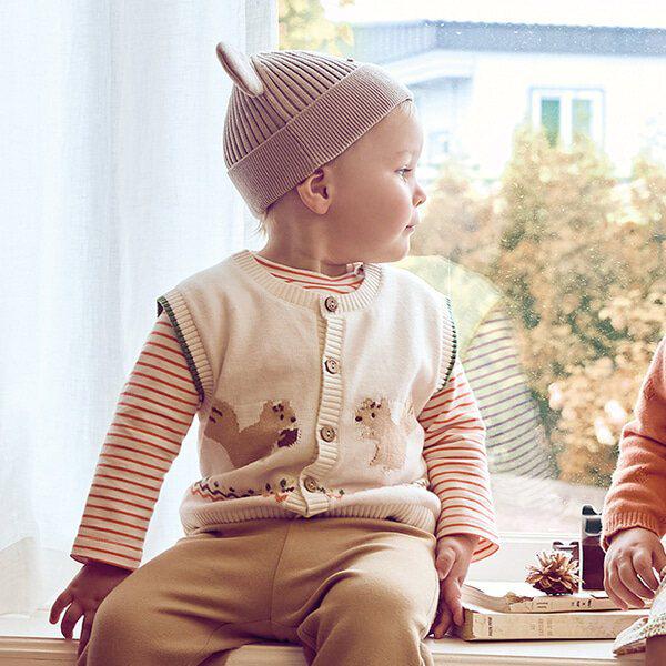 [ザ・セントラル] 秋のリスベスト3点セット(オレンジ)_01S523201