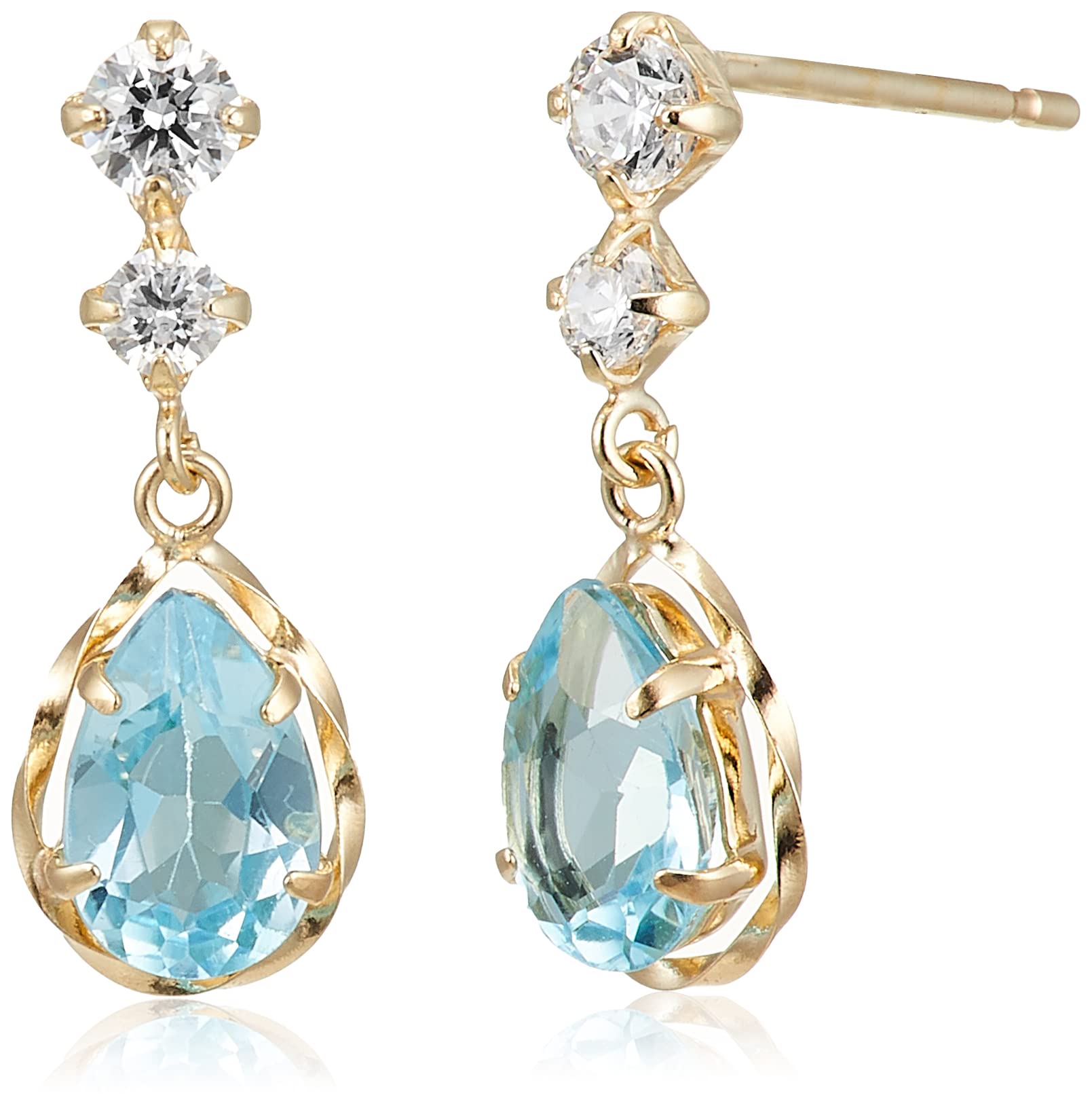 ブルートパーズ/キュービック ドロップピアス K10イエローゴールド DSQ8391J_-07