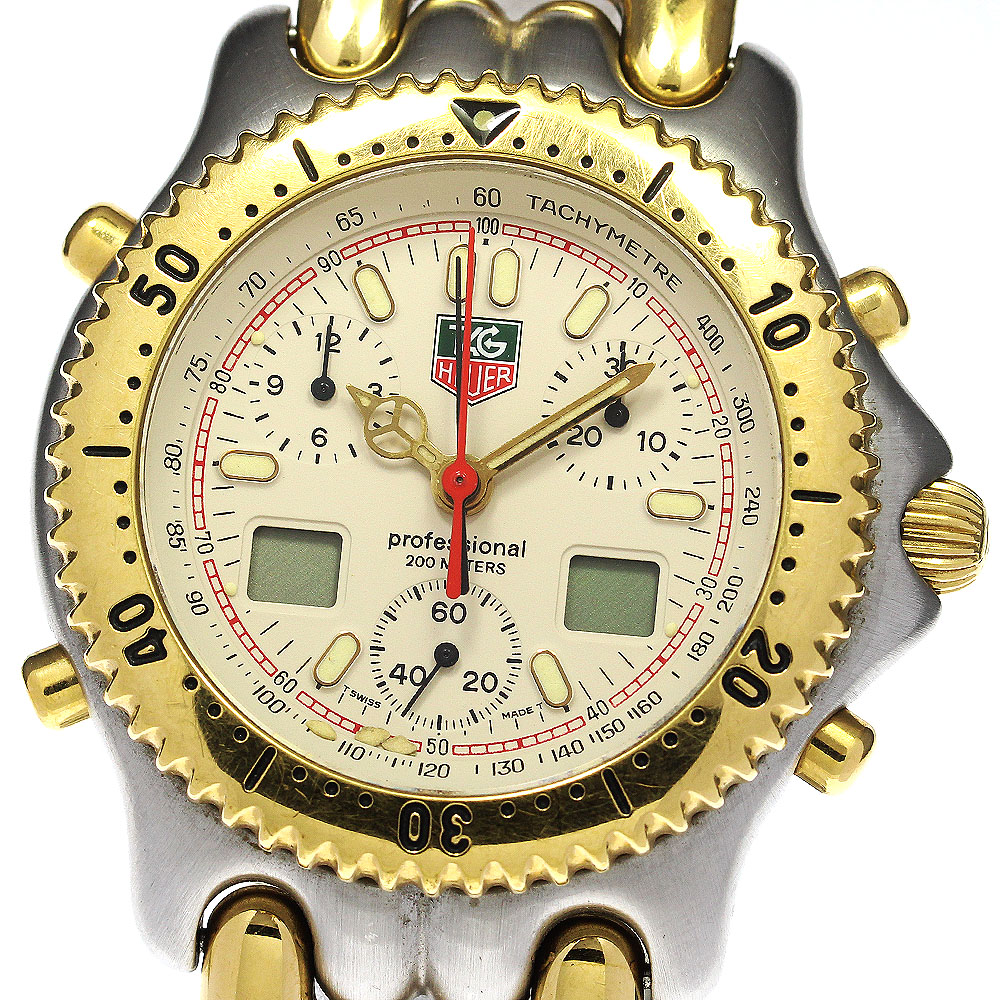 ジャンク タグホイヤー TAG HEUER CG1123-0 セル クロノグラフ クォーツ メンズ _756158【中古】