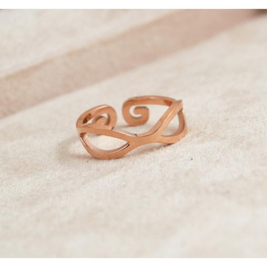 指輪 リング レディース ステンレス 孫悟空 きんこじゅ調 ピンクゴールド KGP アレルギー