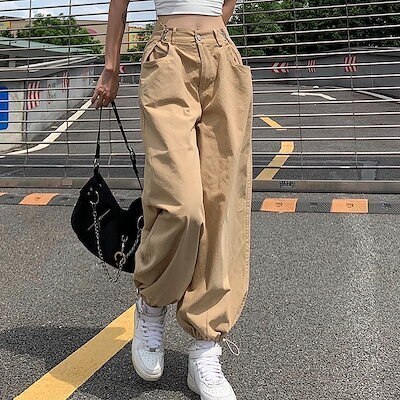 [現品/新品]カジュアルパンツレディースレギンスルーズレッグ丈オーバーオールファッションオールマッチ