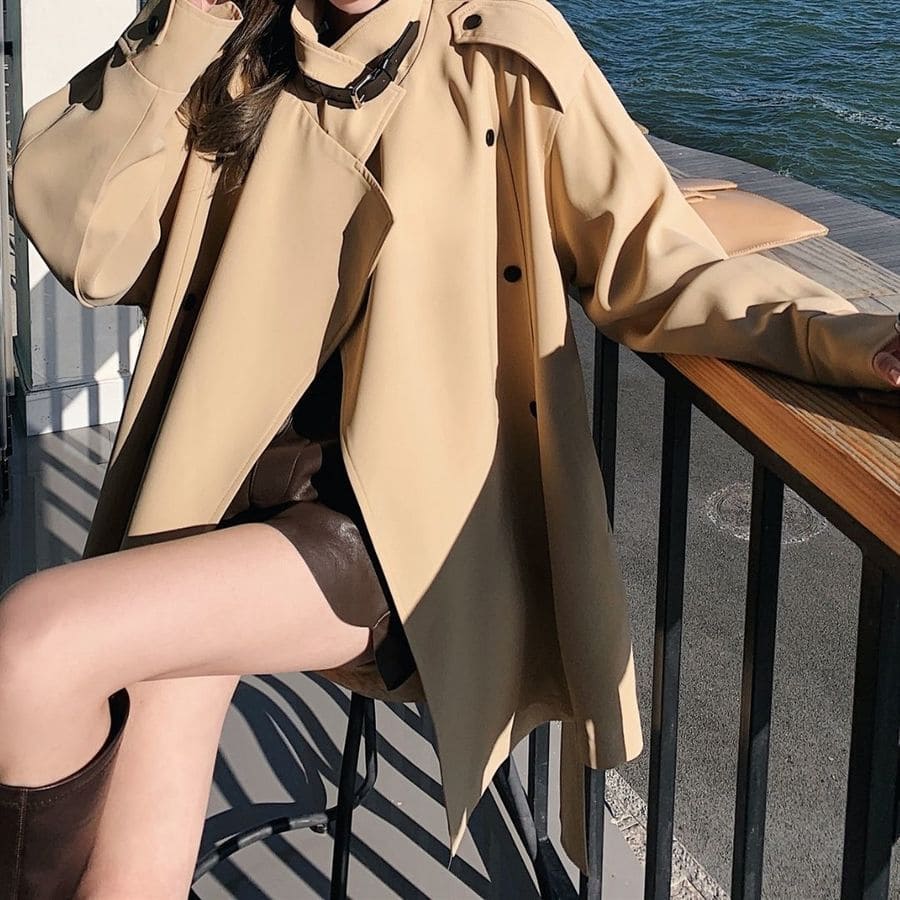 激安セールトレンチコートレディーススプリングコート ジャケット アウター 9493