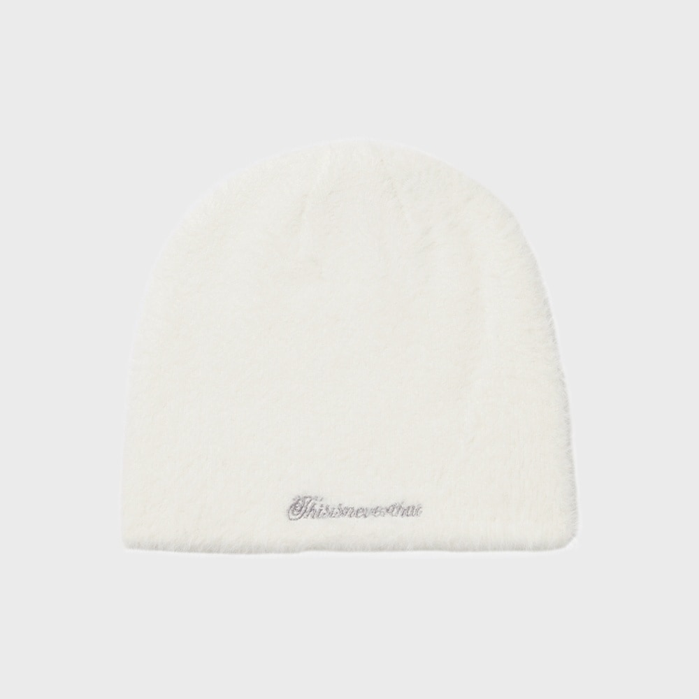 ディス・イズ・ネヴァー・ザッド・シャギー・ノー・カフ・ビーニーオフホワイト