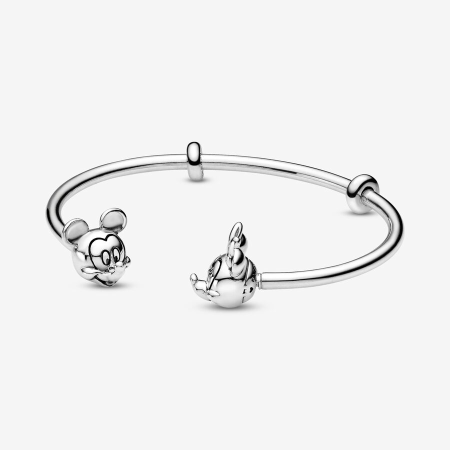 パンドラMoments Disney series Mickey and Minnie open bracelet 597494