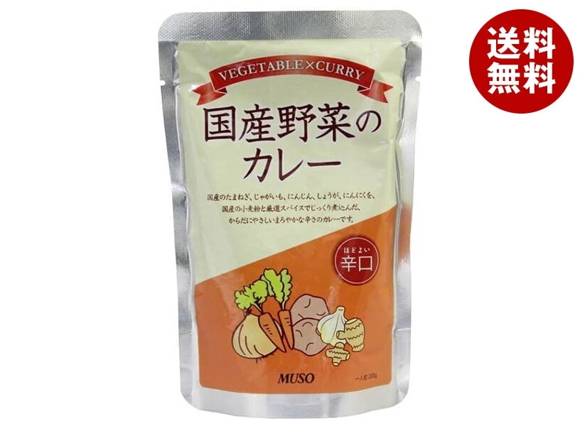 ムソー 国産野菜のカレー 辛口 200g×20袋入×(2ケース)