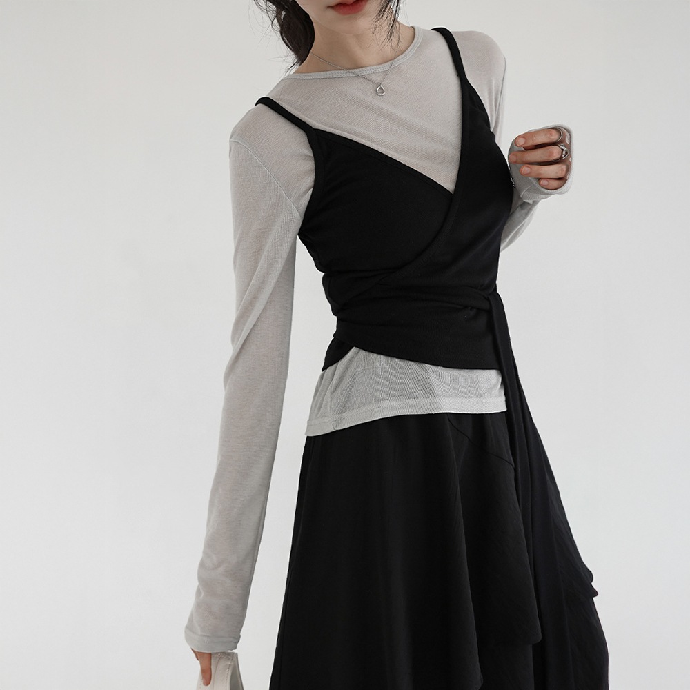 ラビンヌレイヤードラップストラップビスティエ