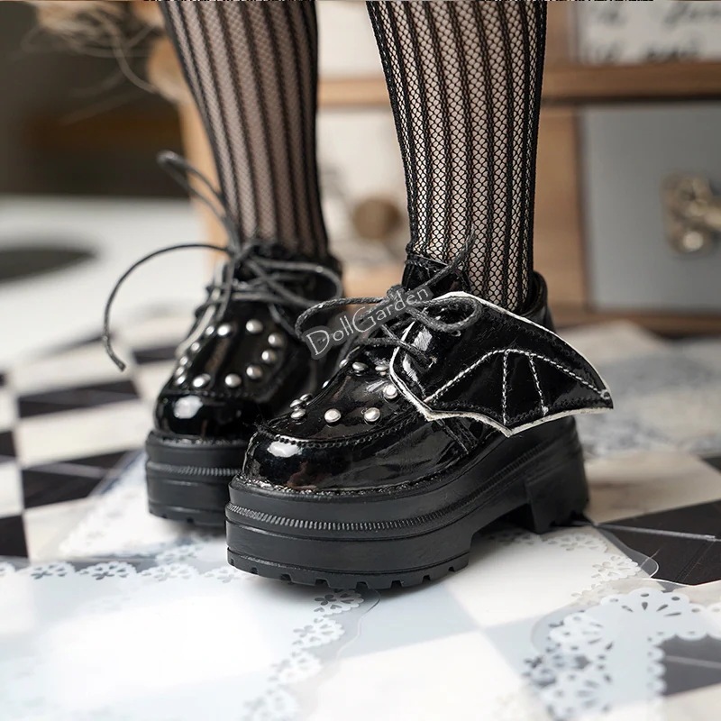 BJD doll 靴 ドール シューズ 1/4 人形靴 ドール用靴 厚底 黒色 MSDサイズ球体関節人形用