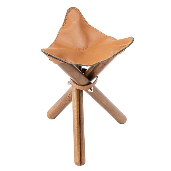 フォールディングスツール 約W27xD29xH38cm キャメル 折りたたみ式 収納袋付 完成品