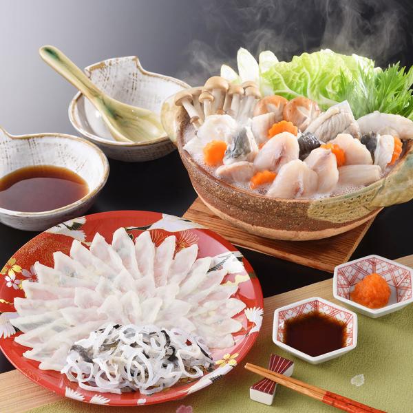 関とら本店 ふく刺身とふくちりセット 真ふぐ霜降り刺身45g とらふぐ皮20g ふぐちり200g てっちり SISK