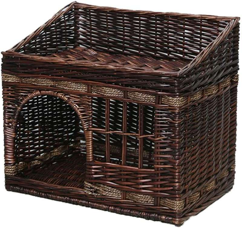 円形 キャットハウス 猫用ベッド 夏 ペットベッド クール 洗える 丈夫 キャットベッド おしゃれ ハウス 猫 ペットベッド ペットハウス 籐 かご グレージュ 手編み 手織り 洗濯可能 厚い 犬用