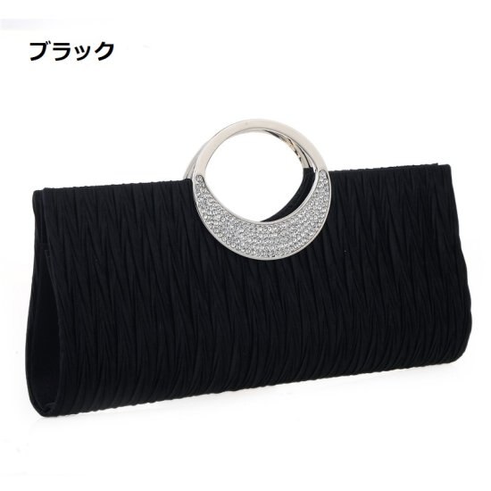 【取寄：納期2週間】クラッチバッグ レディース ハンドバッグ パーティーバッグ ビジュー きらきら 結婚式 お呼ばれ イブニングバッグ 無地 きれいめ エレガント チェーンストラップ バッグ かばん