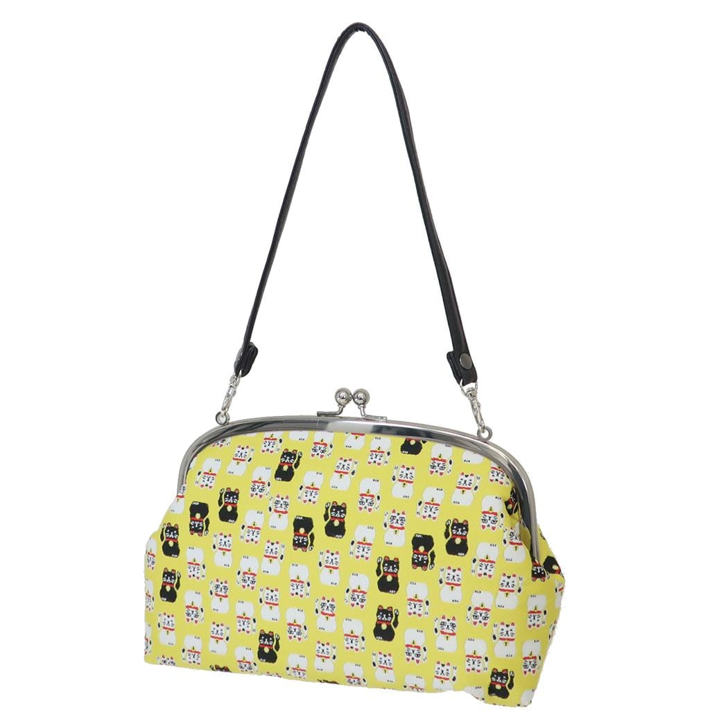 ミニバッグ ミンゲイオリテモチガマ 民芸手持ちがま マネキネコ 和柄 グッズ