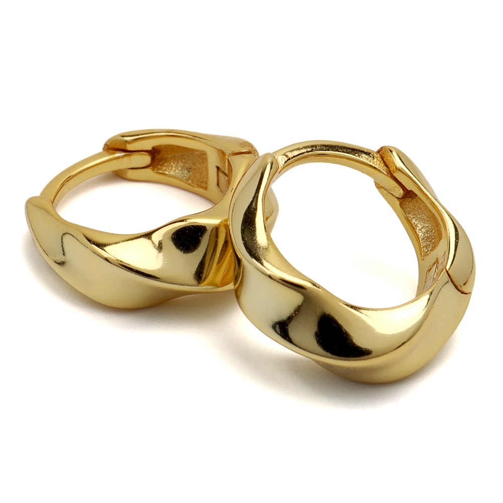 925 ツイスト ひねり フープピアス [ce202]