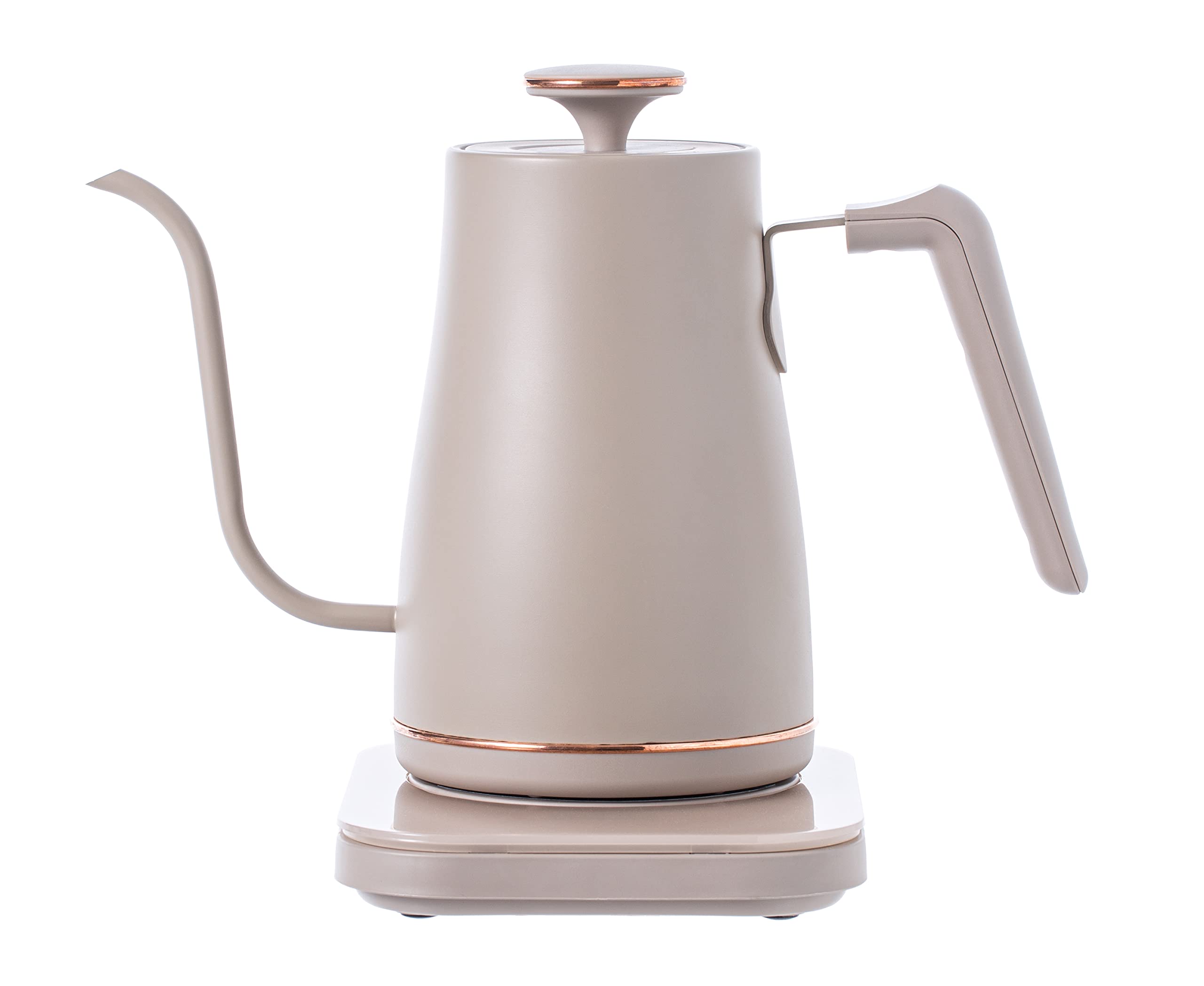 [山善] 電気ケトル 電気ポット 0.8L 一人暮らし 二人暮らし (消費電力 1200W / 温度調節/保温機能/空焚き防止機能) グレージュ EGL-C1281(G)