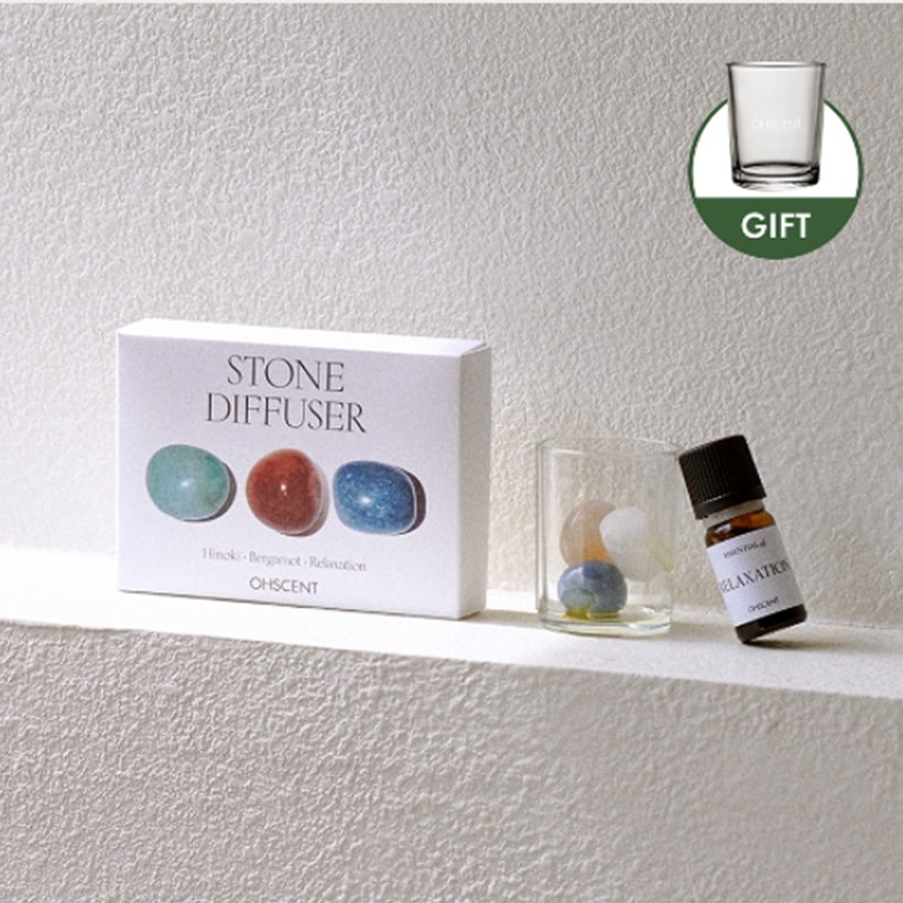 ストーンディフューザー／火も電気も使わない アロマストーン／天然香る インテリア芳香剤