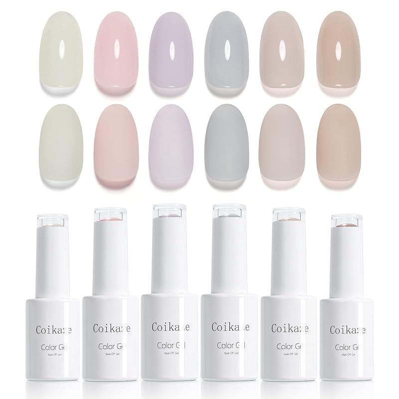 カラージェル Coikaze ジェルネイル カラー 透き通る透明感 シアー カラージェル ネイルカラー ネイルアート カラーネイル シアーネイル ニュアンスネイル UVLED対応 6色入り 10ml