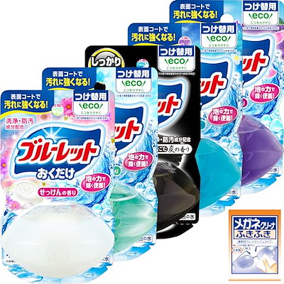 他サイト： 【Amazon.co.jp限定】 【5種の香り アソートパック まとめ買い】液体ブルーレットおくだけ 詰め替え用 5種類 70ml (せっけん カモミール 心なごむ炭 ブルーミーアクア ラベンダー)の商品画像