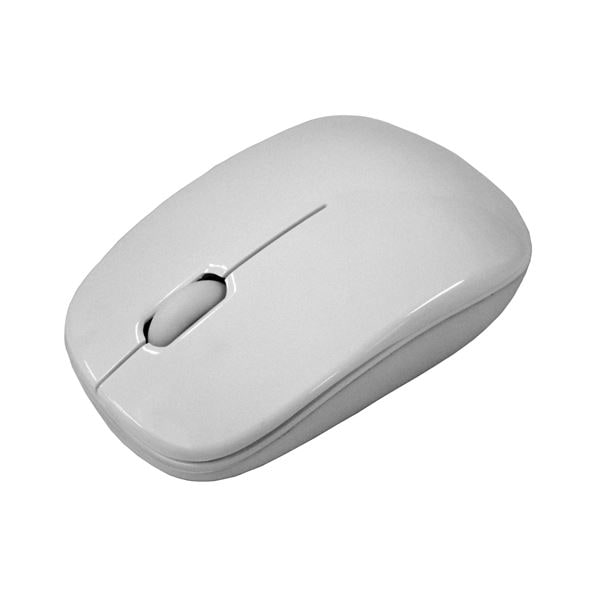 （まとめ） HIDISC 無線 2.4GHz ワイヤレスマウス ホワイト HDMW-7091WH [