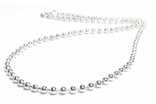 ボールチェーン（L）長さ55cm 太さ3mm シルバー925 本物の銀 アクセサリー ジュエリー 首飾り ネックレス 定番 シンプル プレーン 長い 一般的 アンクレット sn-00-0020-55