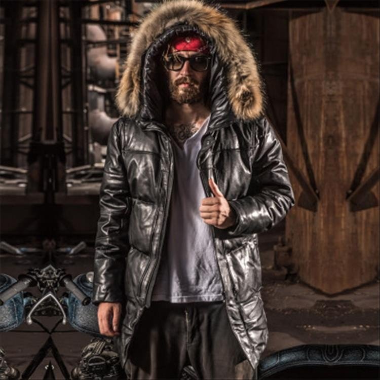 本革ジャケット ダウンジャケット メンズ 革ジャン 革コート 羊革 バイクジャケット バイクウェア