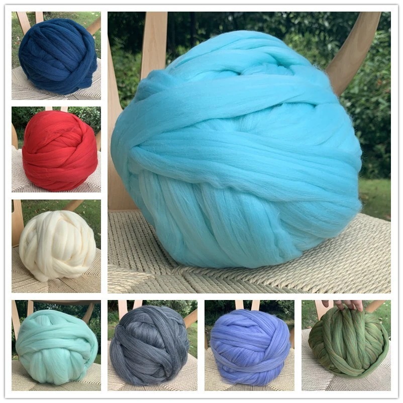 チャンキーニット 5000G 幅8CM 毛糸 DIY INS おしゃれ アクリル ヤーン ニットヤーン ウール チャンキーヤーン ブランケット 超太毛糸 手芸 編み物 太い 太 糸 ニット300000