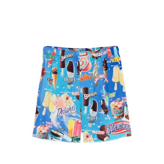 BALENCIAGA Men Shorts 850715 TTL24 4011 BLUE BLACK