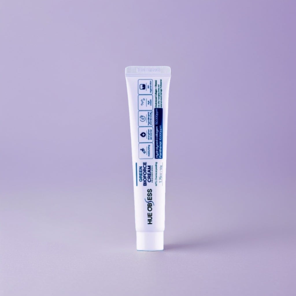 ヒュオブセス グリーンバイオフォースクリーム 50g 高濃度コラーゲン配合 プレミアム敏感肌ケア 弾力バリア集中クリーム