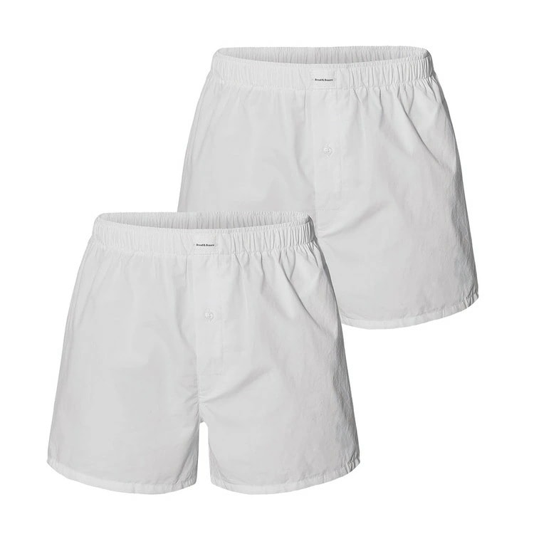 ブレッド＆ボクサーズ：ORGANIC COTTON ボクサーショーツ 2PK [ホワイト]【BNBUS223-100】