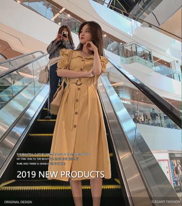 レディース ワンピース 膝丈ワンピース シフォンドレス ゆったり おしゃれ レースロングスカート通勤 春 2476