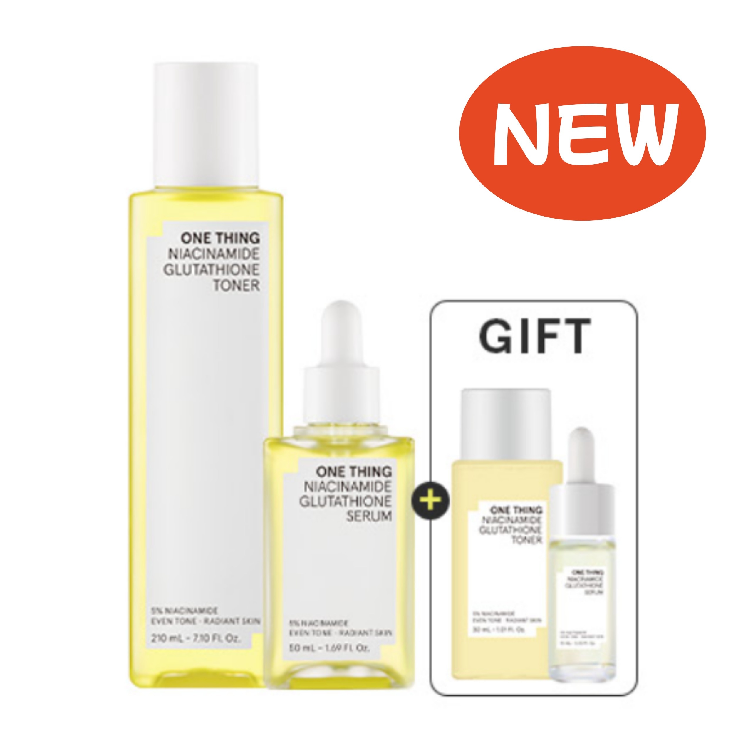 ナイアシンアミド グルタチオン トナー 210ml & セラム50ml SET