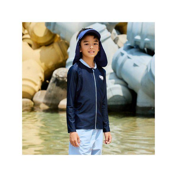 ナンバリング児童ジップアップラッシュガードA5BB1BC06DNV