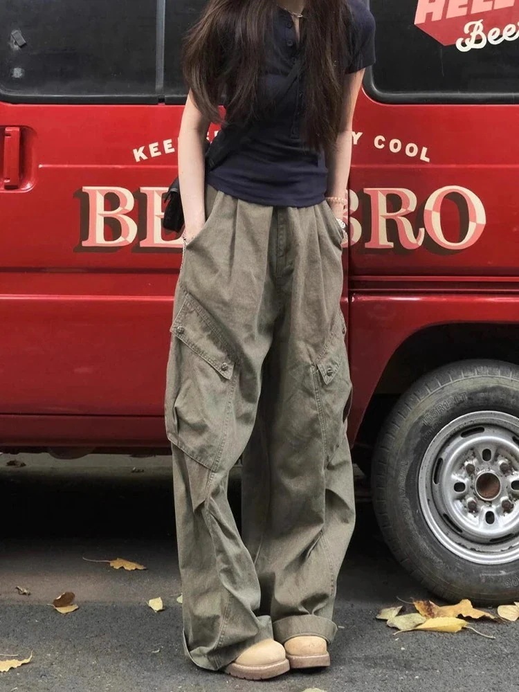 【2枚購入で2oo円OFF】レディースカジュアル型春夏メンズライク衣装 シルエット加工ゆったり ファッション系韓国風ファッションウェア練習ジーンズ K-POP ジーンズ ハイウエスト ボトムス デニム